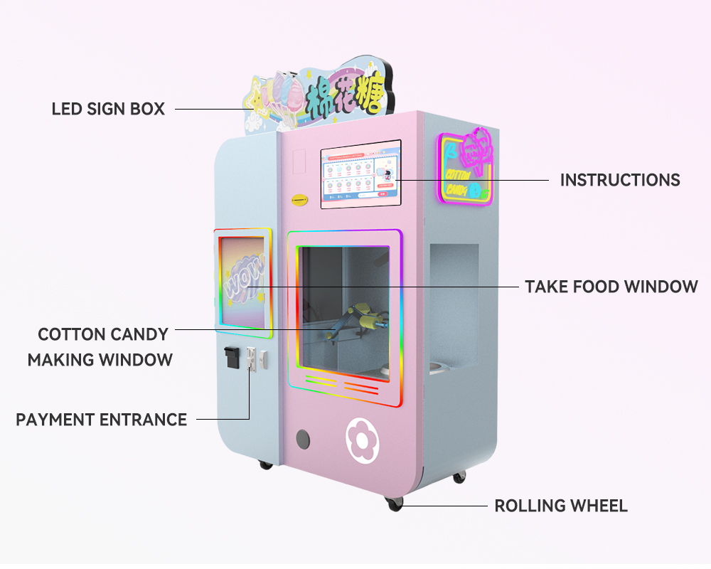 Candy Vending Machine - Автоматический аппарат для производства сахарной ваты